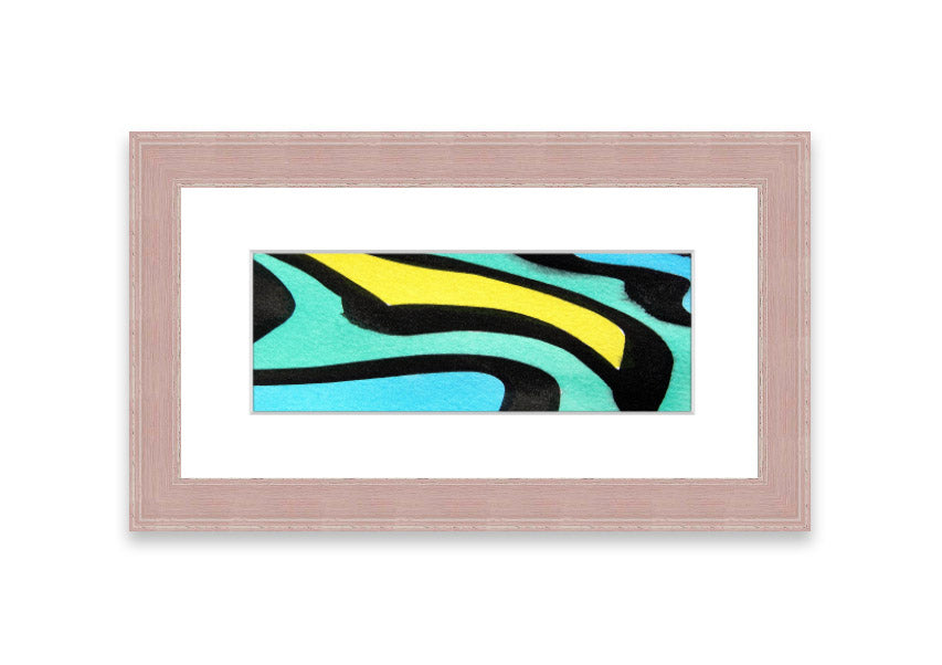 Animal Stripes 2 framed print showcasing intricate animal patterns, available in various frame colors, handmade in the UK.