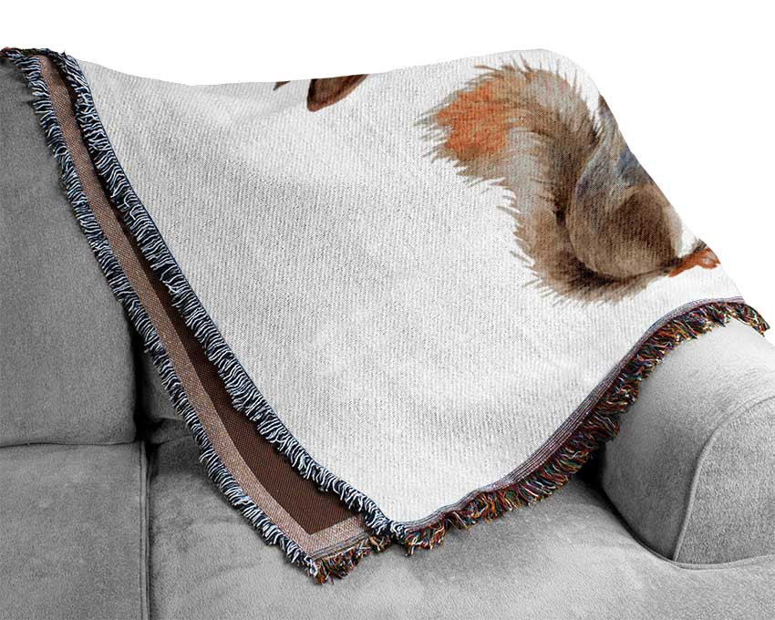 Animals Of The Woodland throw blanket made from 100% cotton, featuring charming woodland animal patterns in a luxurious thermal weave.