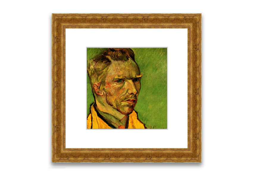 Framed print of Van Gogh's Another Self Portrait, showcasing vibrant colors and intricate details.