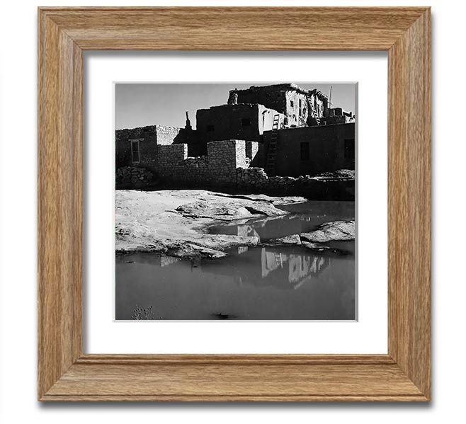 Ansel Adams Acoma Pueblo 3 framed print showcasing stunning black-and-white landscape photography.