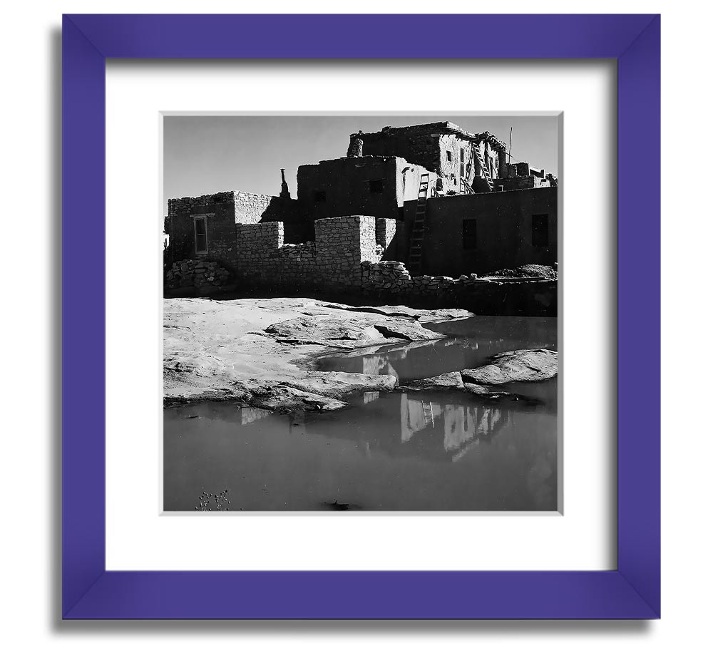 Ansel Adams Acoma Pueblo 3 framed print showcasing stunning black-and-white landscape photography.