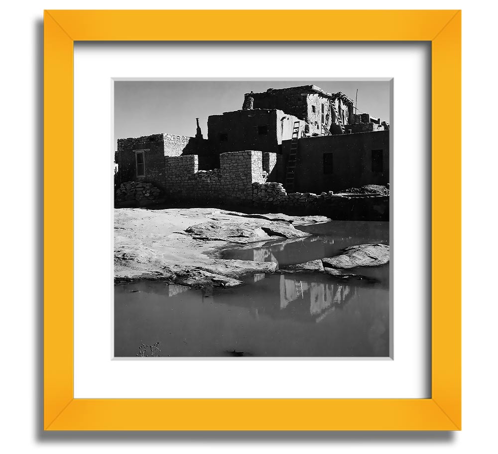 Ansel Adams Acoma Pueblo 3 framed print showcasing stunning black-and-white landscape photography.