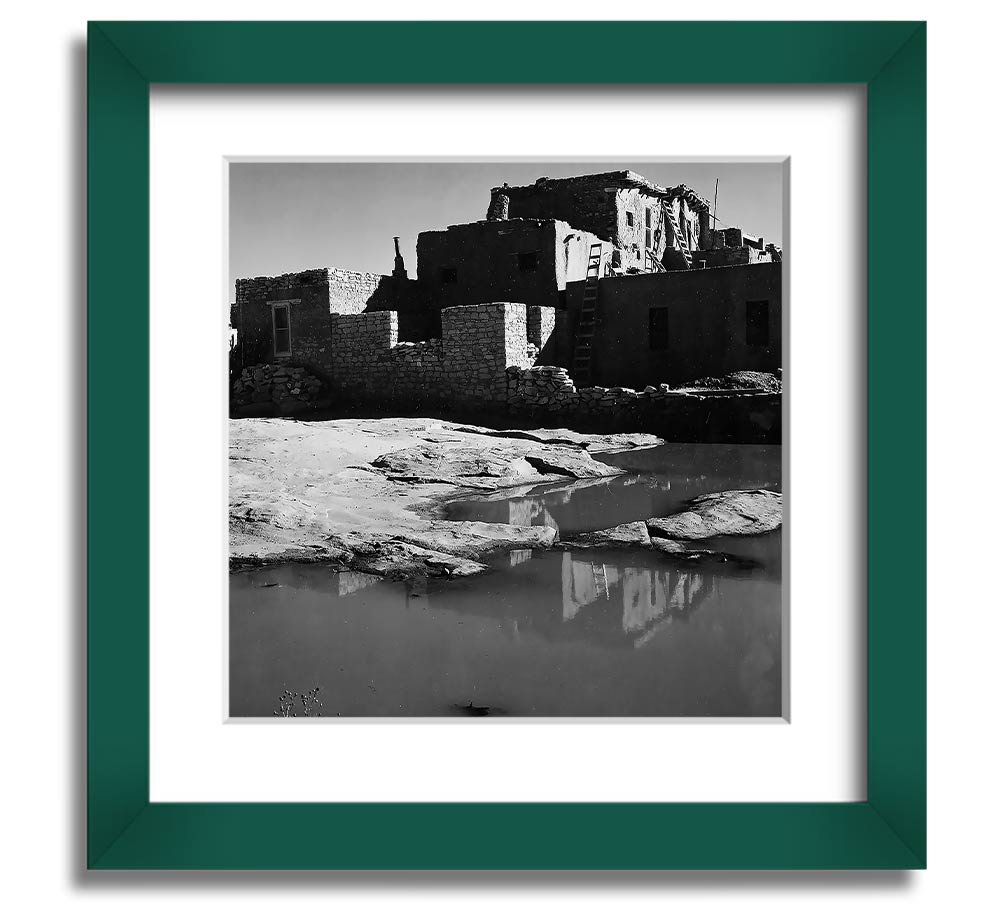 Ansel Adams Acoma Pueblo 3 framed print showcasing stunning black-and-white landscape photography.