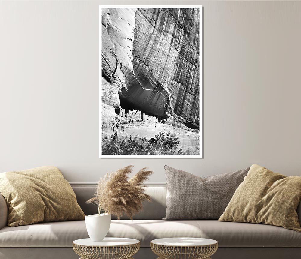 Ansel Adams Canyon De Chelly Arizona poster on high-quality canvas, showcasing stunning landscape photography.