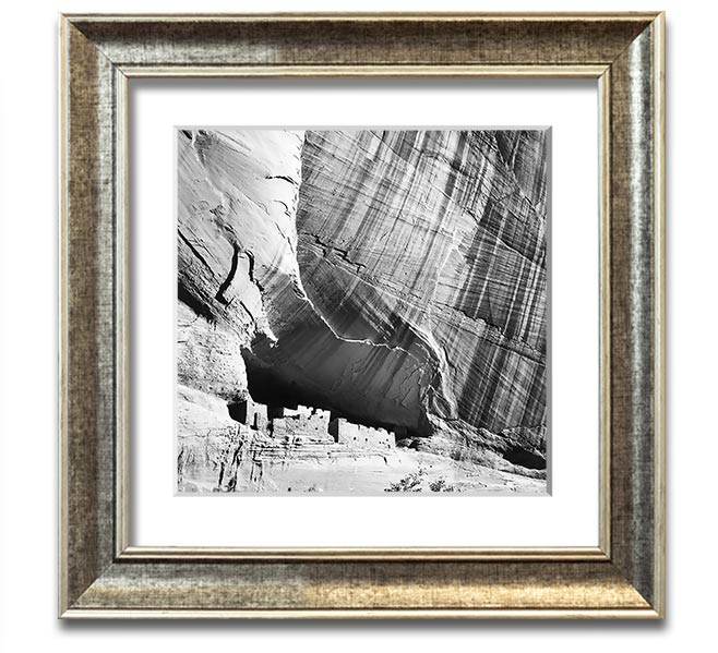 Square framed print of Ansel Adams' Canyon De Chelly Arizona, showcasing stunning landscape photography.