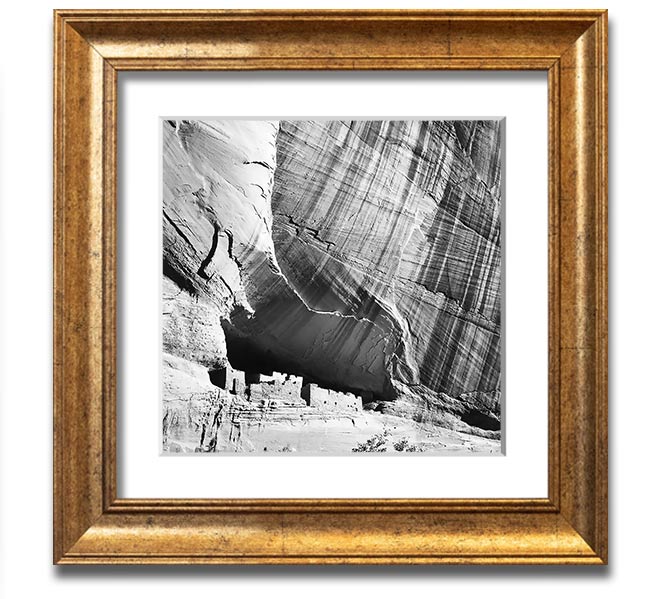 Square framed print of Ansel Adams' Canyon De Chelly Arizona, showcasing stunning landscape photography.