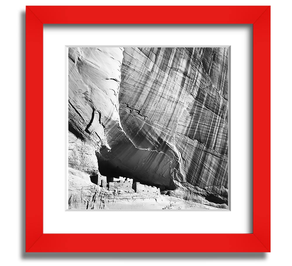 Square framed print of Ansel Adams' Canyon De Chelly Arizona, showcasing stunning landscape photography.