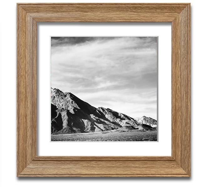 Ansel Adams Death Valley 2 Square Framed Print showcasing stunning desert landscapes, framed in a stylish border.