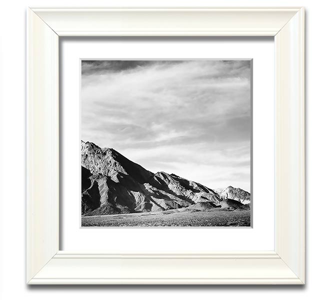 Ansel Adams Death Valley 2 Square Framed Print showcasing stunning desert landscapes, framed in a stylish border.