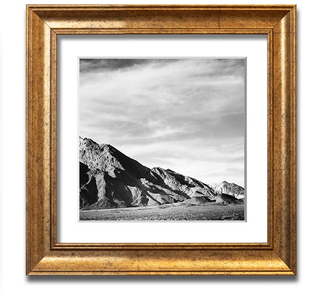 Ansel Adams Death Valley 2 Square Framed Print showcasing stunning desert landscapes, framed in a stylish border.