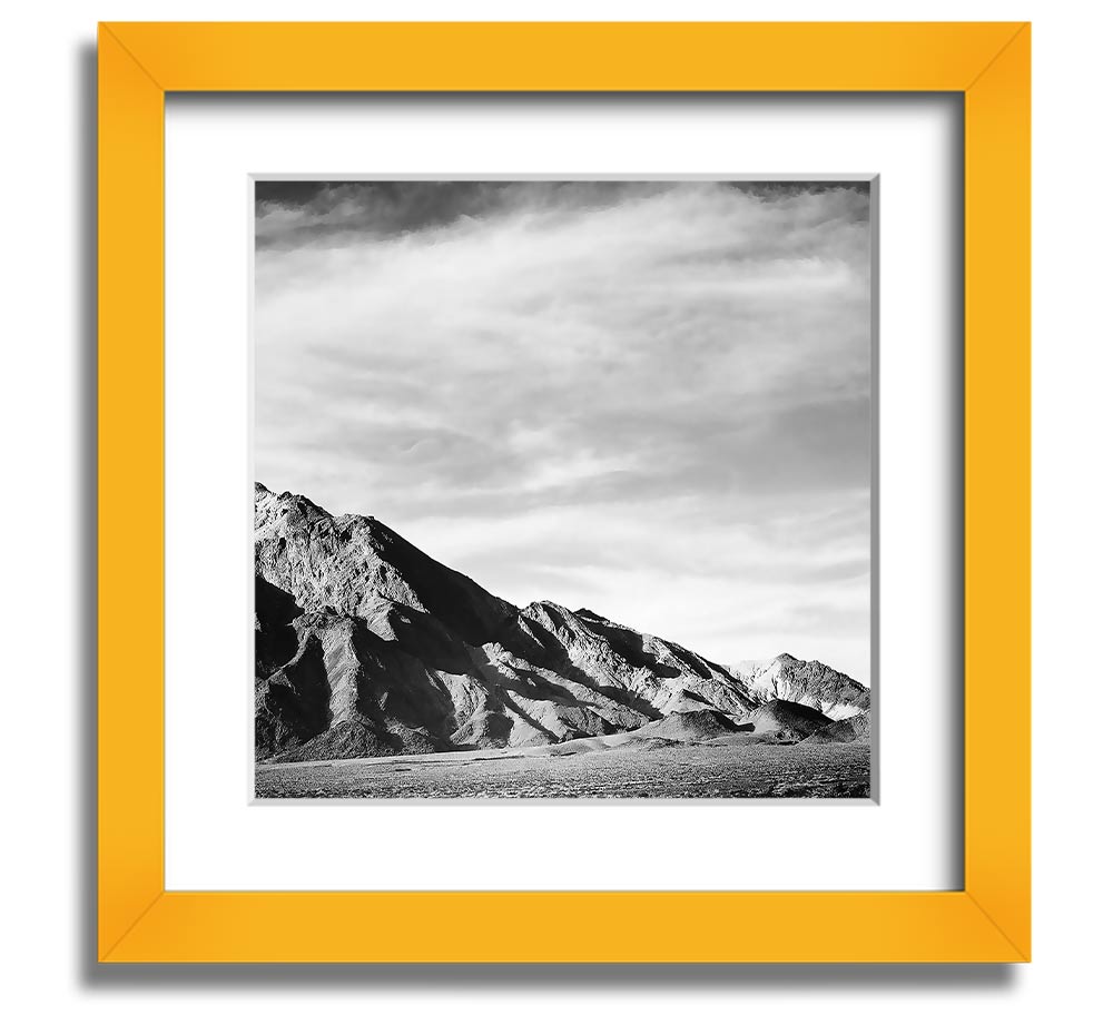 Ansel Adams Death Valley 2 Square Framed Print showcasing stunning desert landscapes, framed in a stylish border.