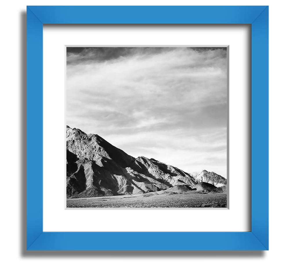 Ansel Adams Death Valley 2 Square Framed Print showcasing stunning desert landscapes, framed in a stylish border.