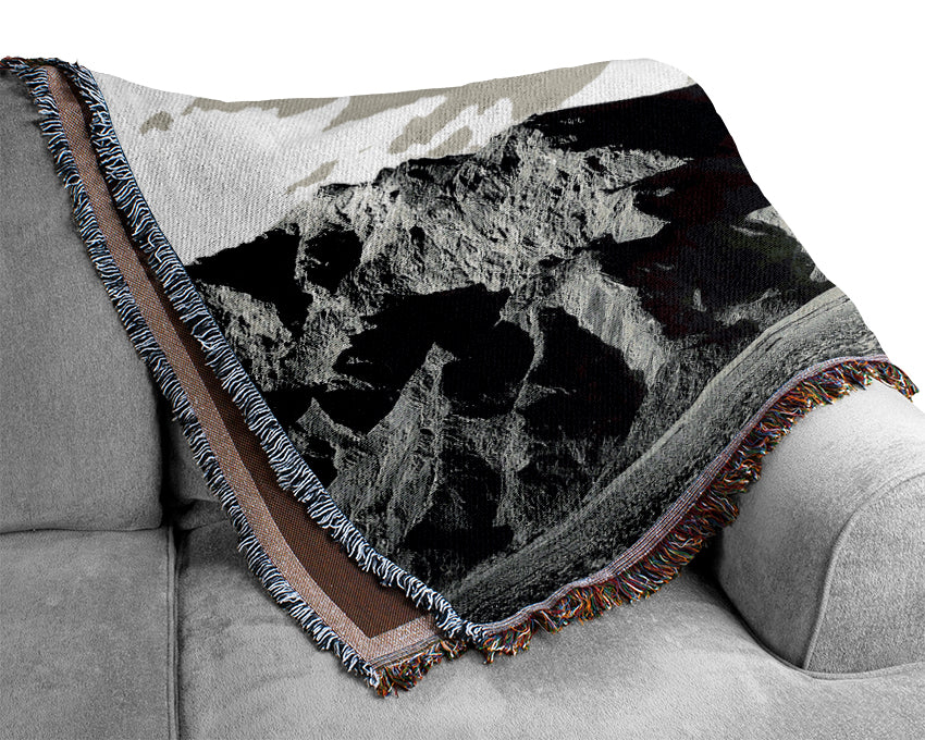 Ansel Adams Death Valley 2 throw blanket made from 100% cotton, featuring a luxurious thermal weave design in a classic style.