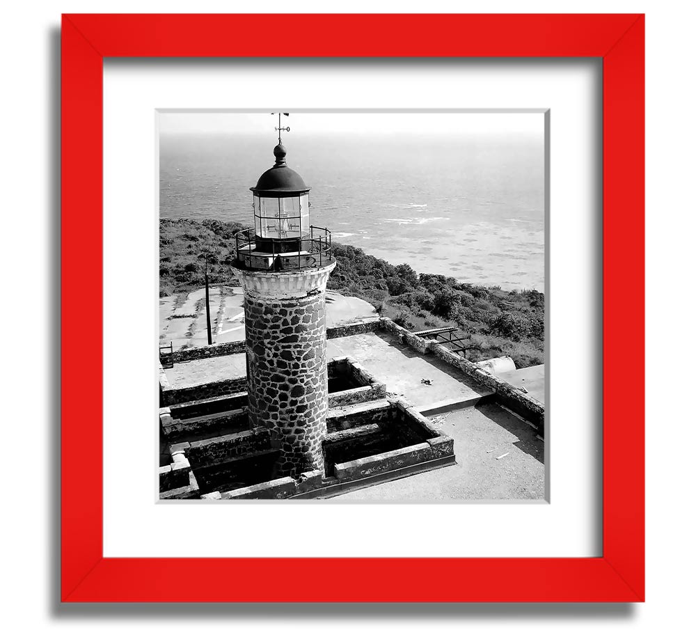 Ansel Adams Faro Isla De Culebritas 2 framed print showcasing serene island landscape.