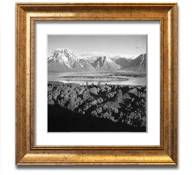 Ansel Adams Signal Hill framed print showcasing stunning landscape photography of Grand Teton, beautifully framed and ready to hang.