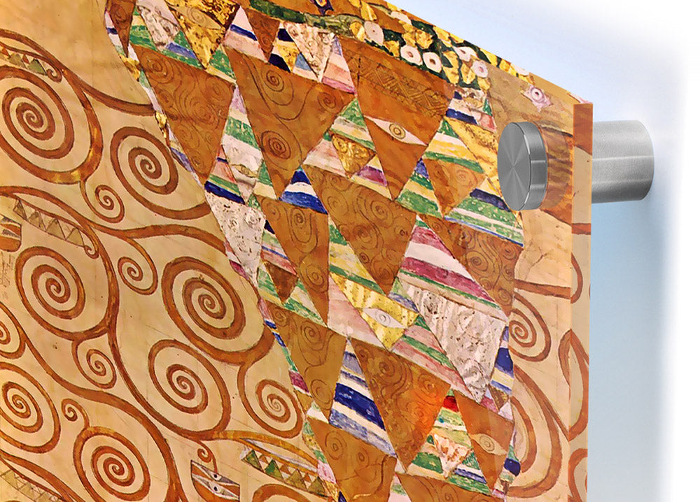 Acrylic print of Anticipation by Klimt, showcasing vibrant colors and intricate details on 5mm thick acrylic glass.