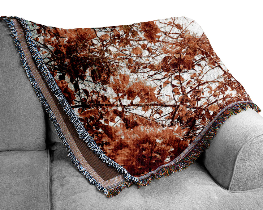 Antique Cherry Blossom throw blanket made from 100% cotton, featuring a beautiful floral design in soft colors, perfect for home decor.