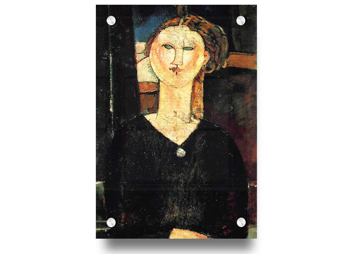 Acrylic print of Antonia by Modigliani, showcasing vibrant colors and intricate details on 5mm thick acrylic glass.