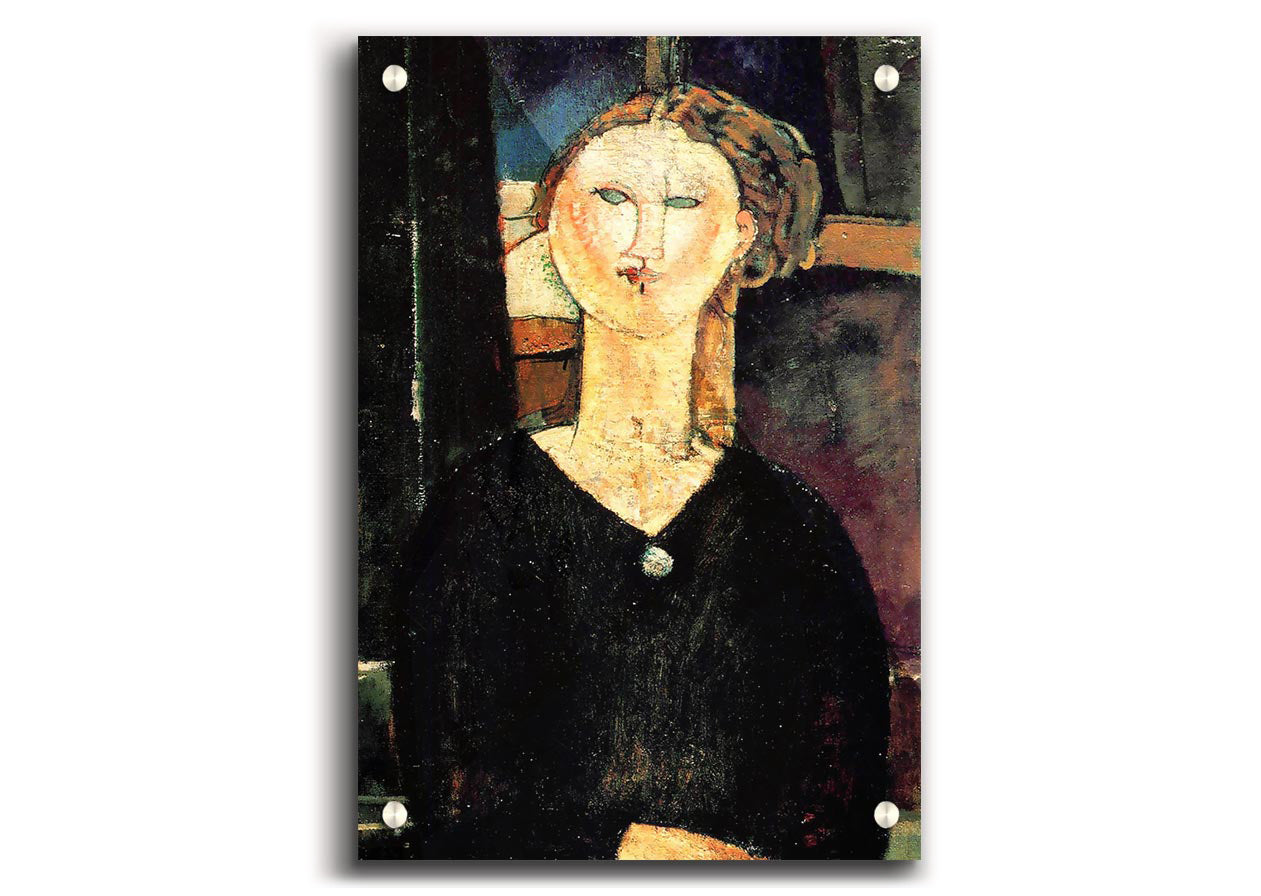 Acrylic print of Antonia by Modigliani, showcasing vibrant colors and intricate details on 5mm thick acrylic glass.