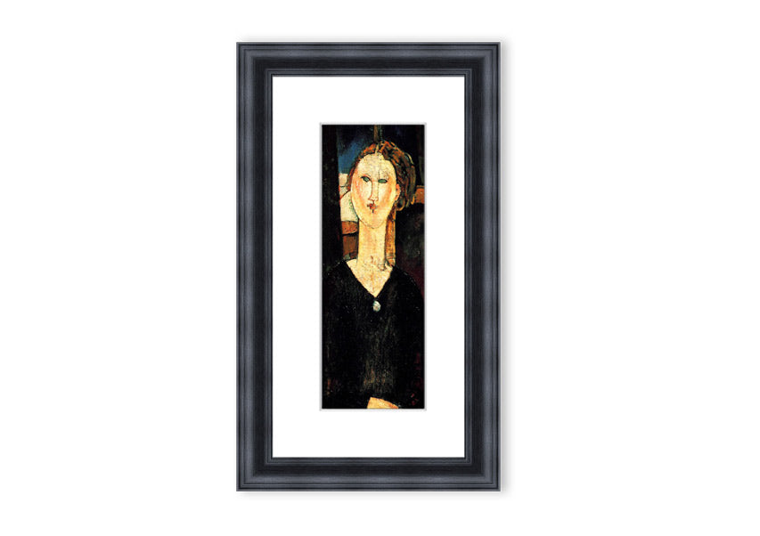 Framed print of 'Antonia By Modigliani' showcasing elegant artwork in a stylish frame.