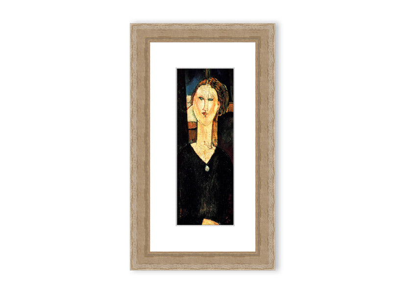 Framed print of 'Antonia By Modigliani' showcasing elegant artwork in a stylish frame.