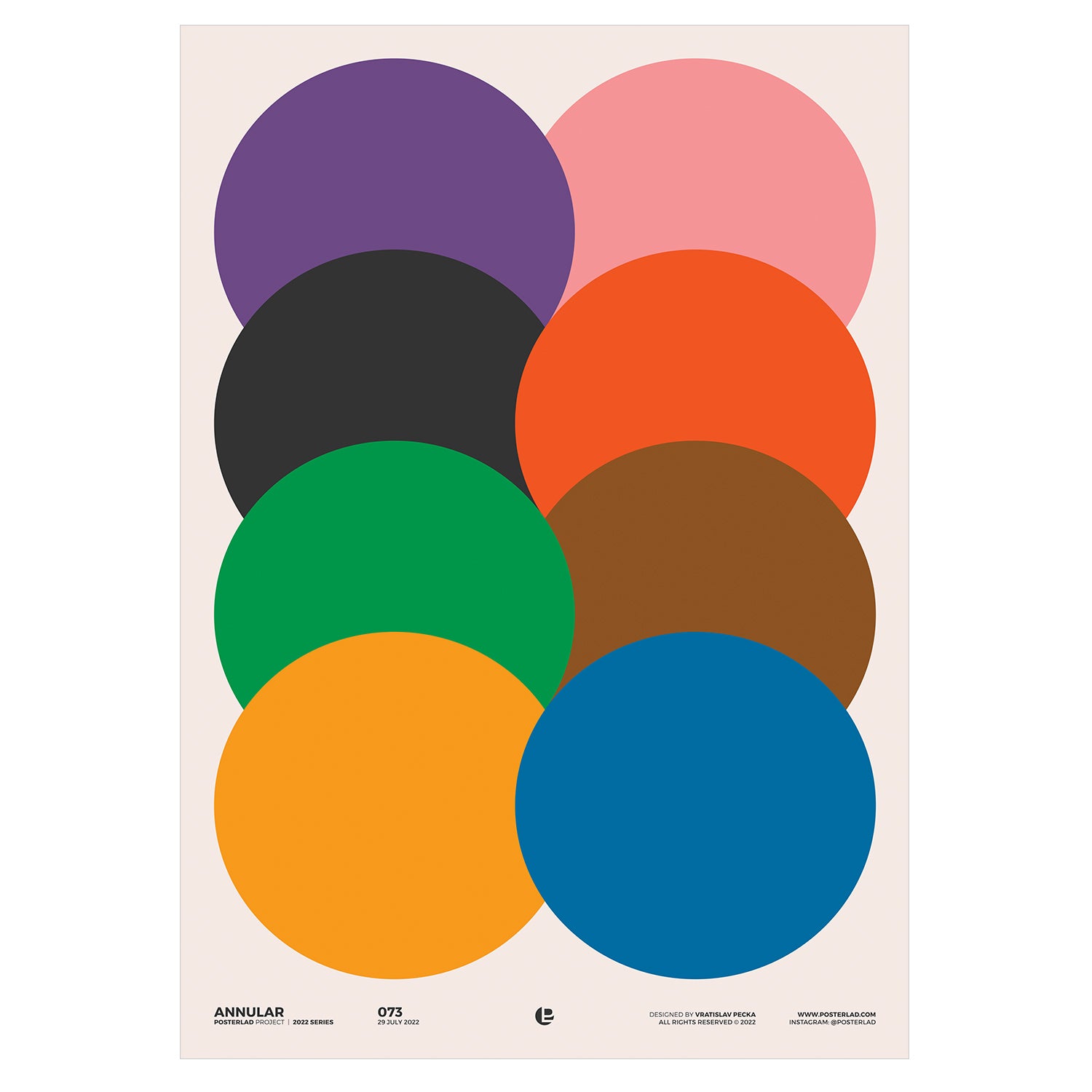 Annular colorful print poster on thick matte paper, showcasing vibrant colors and intricate details, perfect for home or office decor.