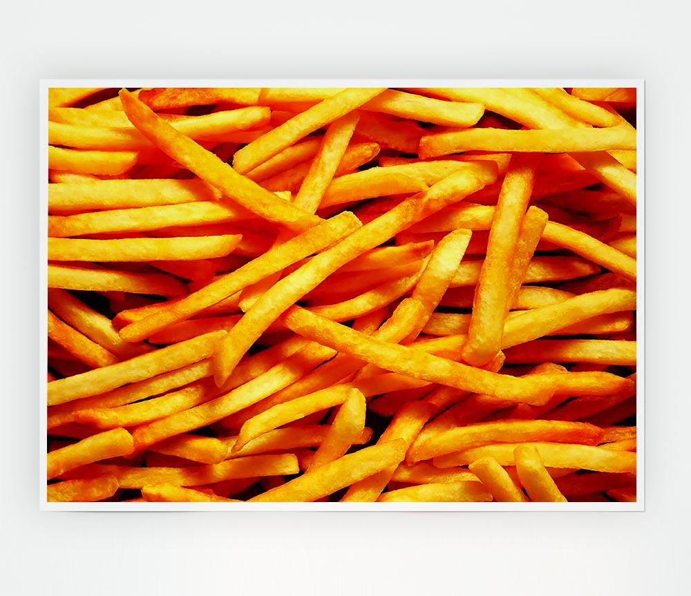 Any One For Chips canvas poster featuring vibrant colors and playful design, ready to display or frame.