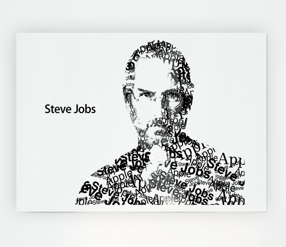 High-quality canvas poster of Steve Jobs, showcasing his iconic image and legacy in technology.