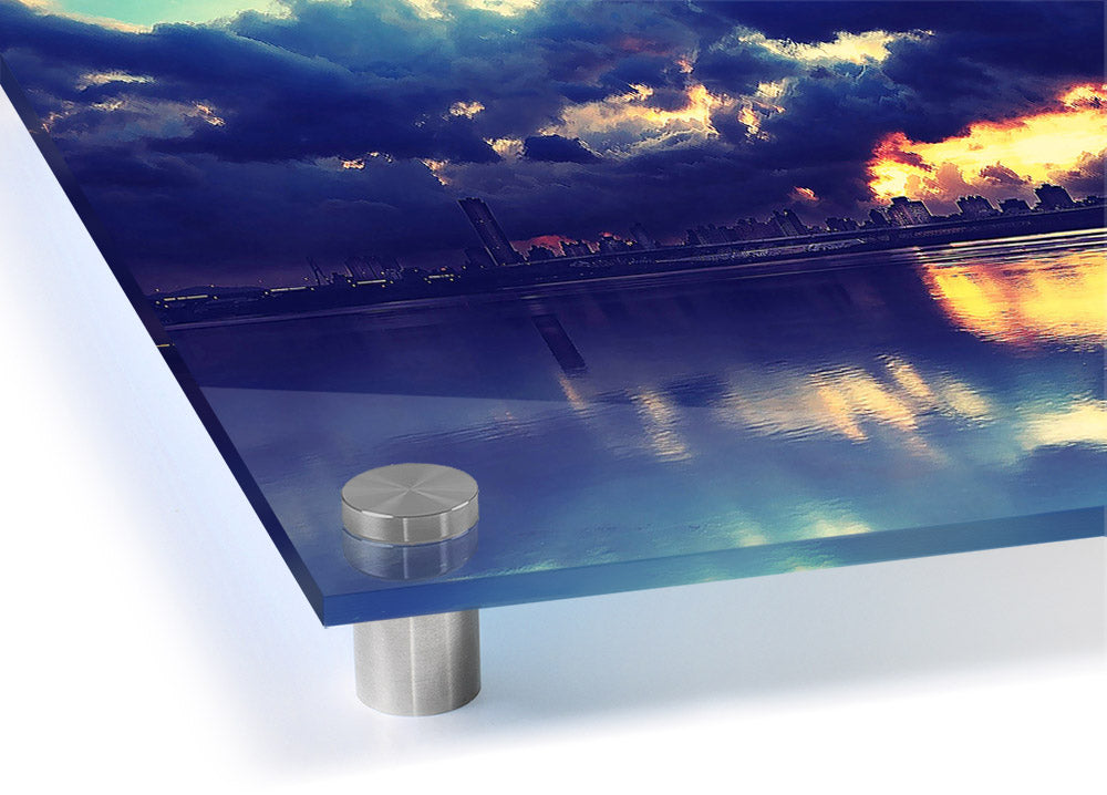 Apocalyptic Sunset acrylic print showcasing vibrant colors and dramatic sunset imagery on 5mm thick acrylic glass.