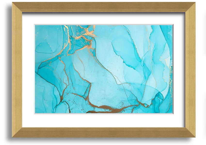 Aqua Fusion Glitter framed print showcasing vibrant glitter design in a stylish frame, ready to hang.