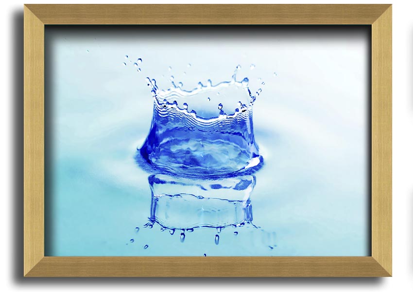 Aqua Splash framed print showcasing vibrant water splash design in a stylish frame.