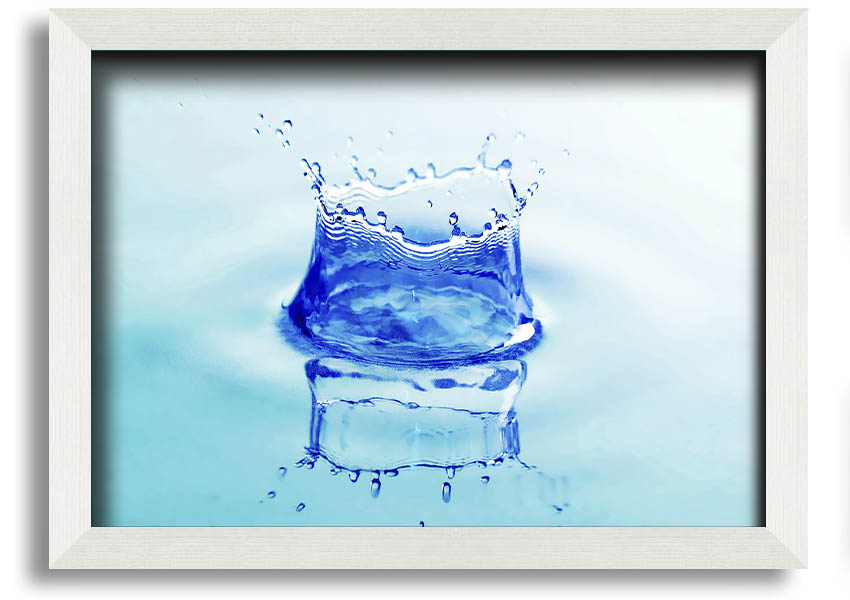 Aqua Splash framed print showcasing vibrant water splash design in a stylish frame.