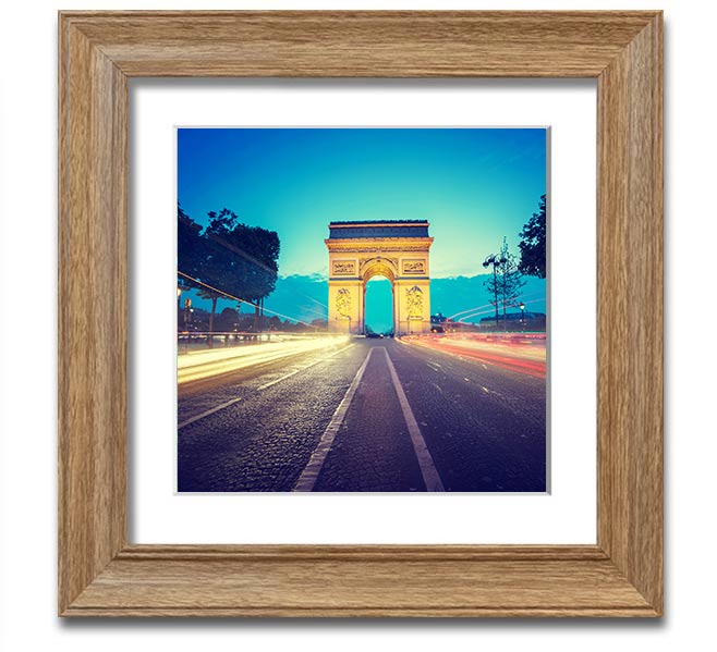 Arc De Triomphe 11 Square Framed Print showcasing the iconic Paris landmark in a stylish frame.