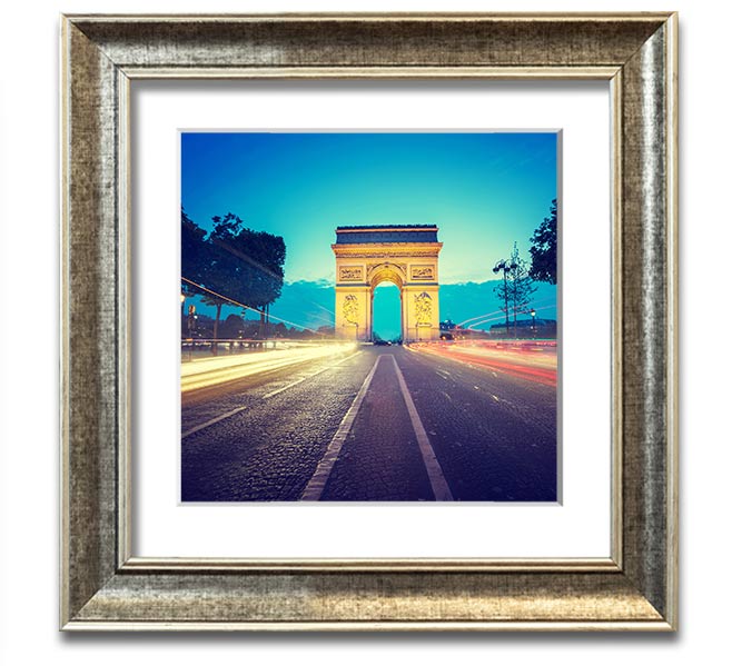 Arc De Triomphe 11 Square Framed Print showcasing the iconic Paris landmark in a stylish frame.