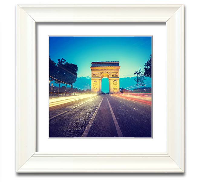 Arc De Triomphe 11 Square Framed Print showcasing the iconic Paris landmark in a stylish frame.