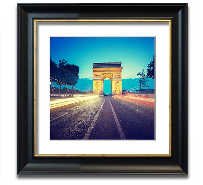 Arc De Triomphe 11 Square Framed Print showcasing the iconic Paris landmark in a stylish frame.