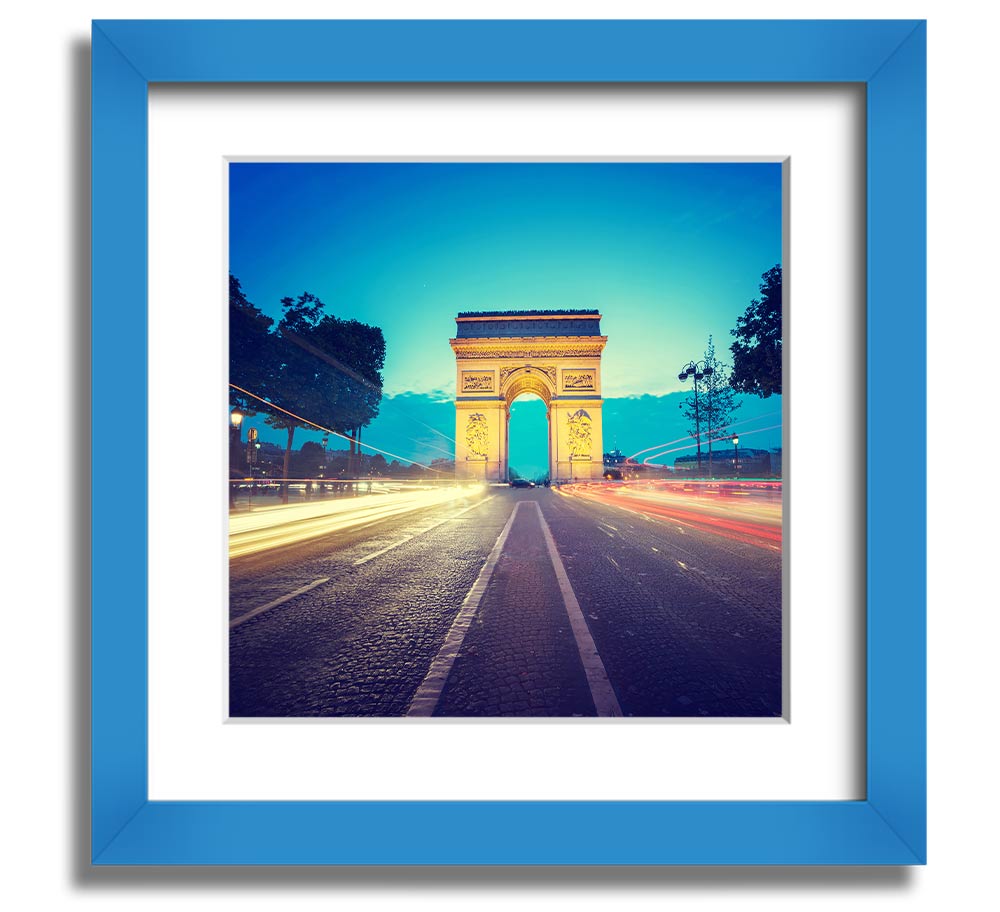 Arc De Triomphe 11 Square Framed Print showcasing the iconic Paris landmark in a stylish frame.