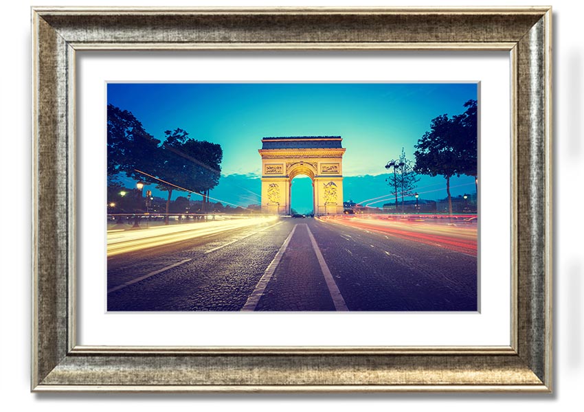 Arc De Triomphe 11 framed print showcasing the iconic monument in a stylish frame.