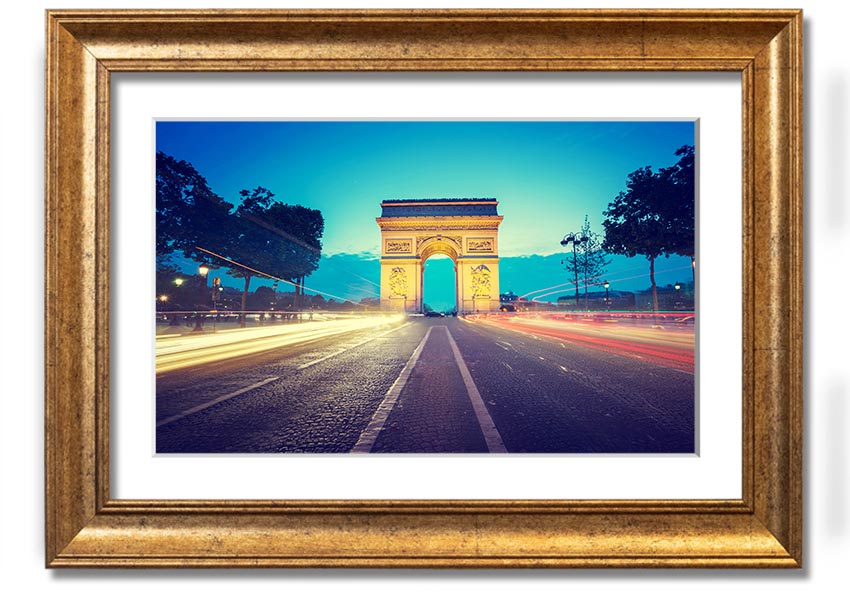 Arc De Triomphe 11 framed print showcasing the iconic monument in a stylish frame.