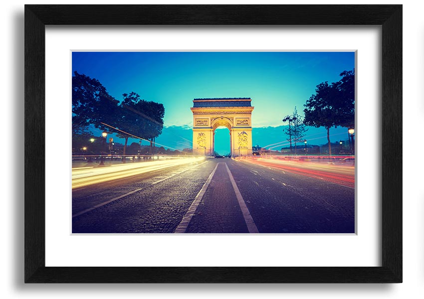 Arc De Triomphe 11 framed print showcasing the iconic monument in a stylish frame.