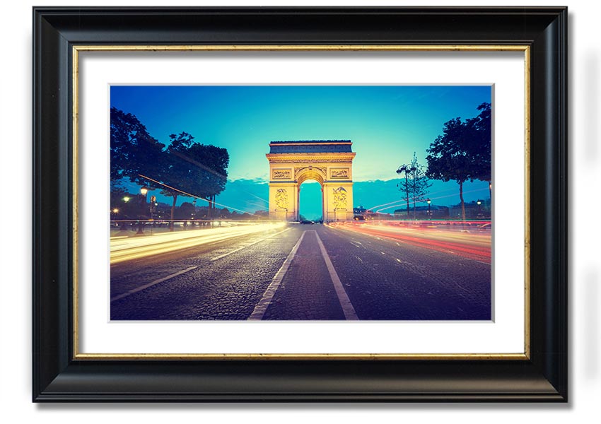 Arc De Triomphe 11 framed print showcasing the iconic monument in a stylish frame.