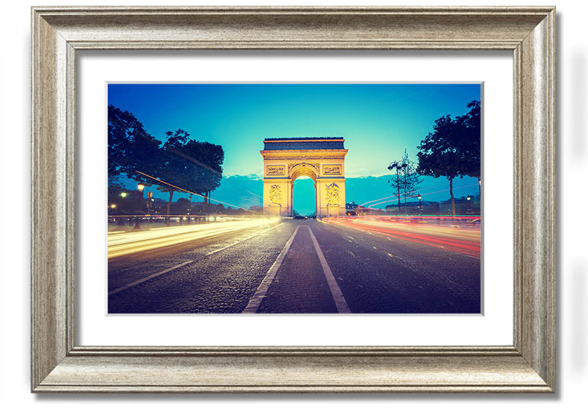 Arc De Triomphe 11 framed print showcasing the iconic monument in a stylish frame.