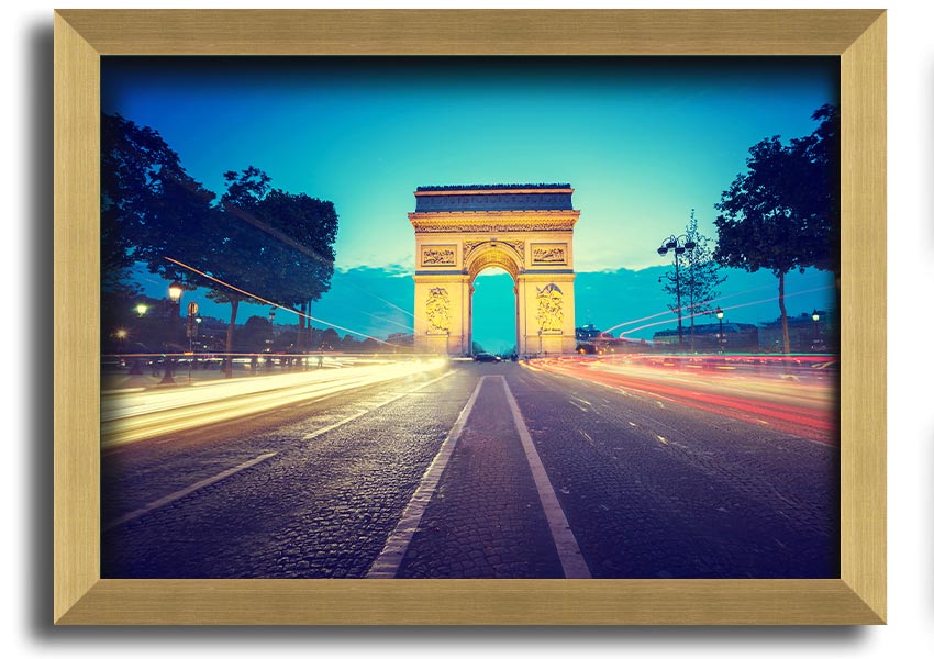 Arc De Triomphe 11 framed print showcasing the iconic monument in a stylish frame.