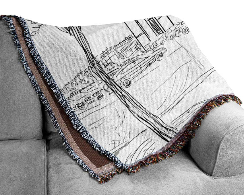 Luxurious Arc De Triomphe 2 throw blanket made of 100% cotton, featuring a thermal weave design, perfect for enhancing home decor.