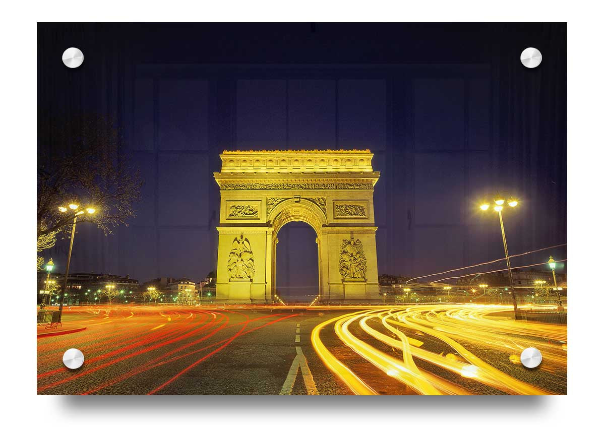 Arc De Triomphe 4 acrylic print on 5mm thick glass, showcasing vibrant colors and modern design.