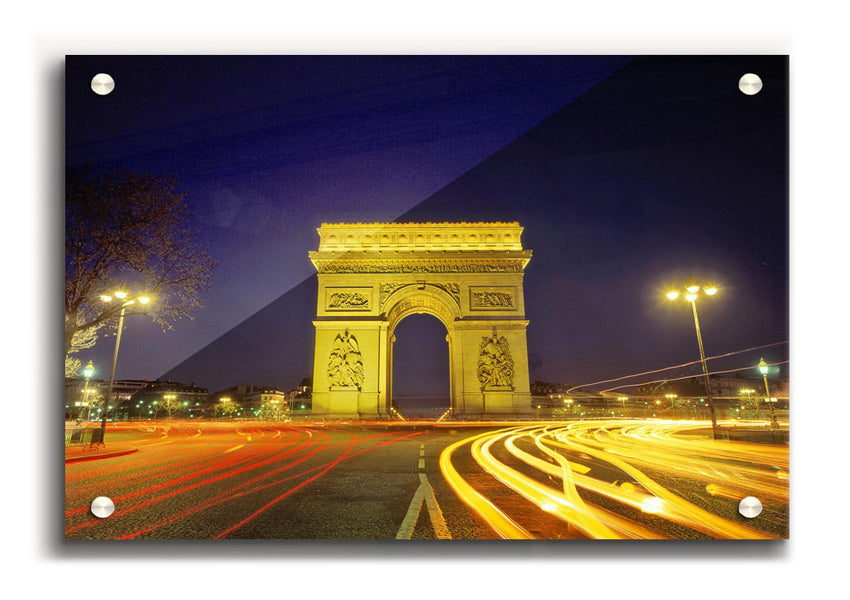 Arc De Triomphe 4 acrylic print on 5mm thick glass, showcasing vibrant colors and modern design.