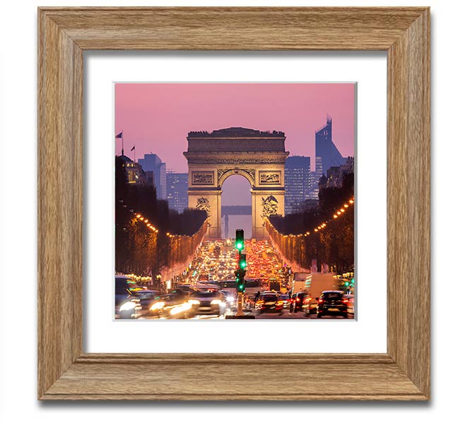 Arc De Triomphe 6 Square Framed Print showcasing the iconic monument in a stylish frame.