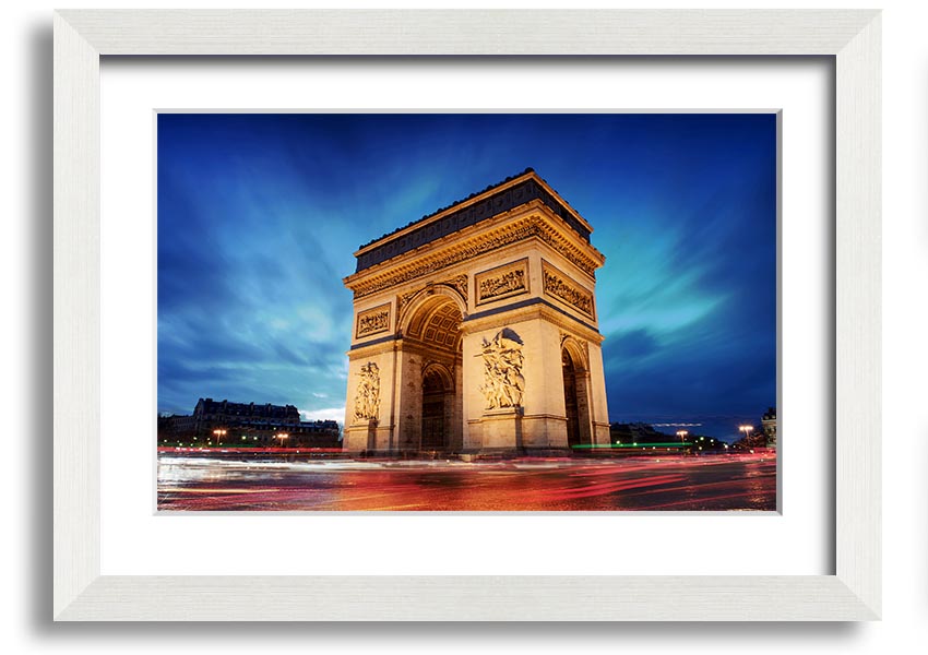 Arc De Triomphe 7 framed print showcasing the iconic monument in a stylish frame, ready to hang.