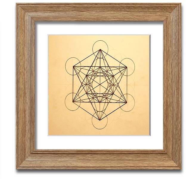 Architects Cube Square Framed Print in various frame colors, showcasing modern geometric design.