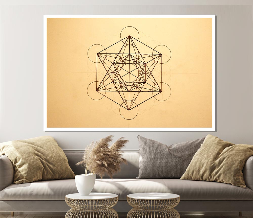 Architects Cube poster printed on high-quality canvas, showcasing geometric architectural design.